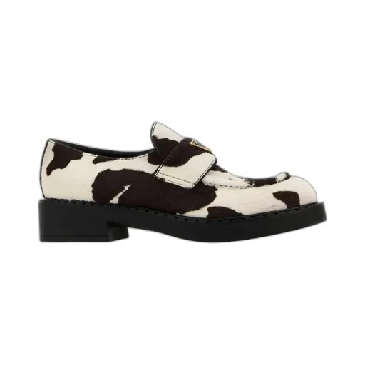 Prada Logo Plaque Slip-On Loafers
