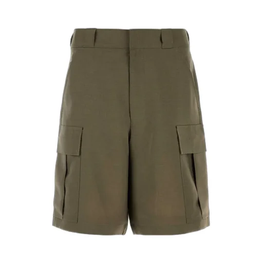 Prada Triangle-Patch Cargo Shorts