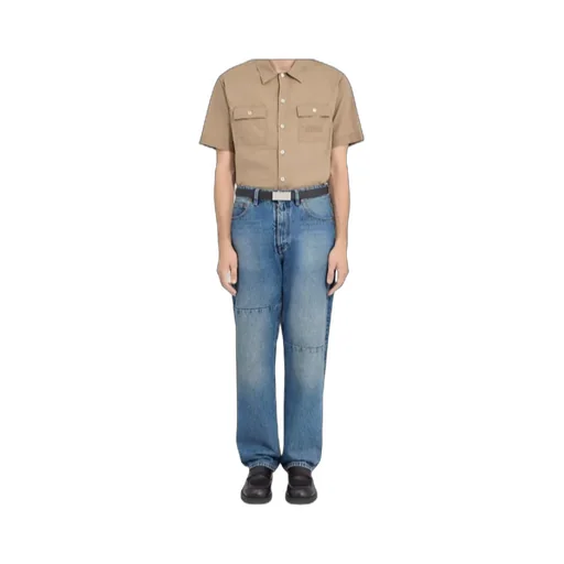 Mm6 Maison Margiela Logo-Patch Straight-Leg Jeans