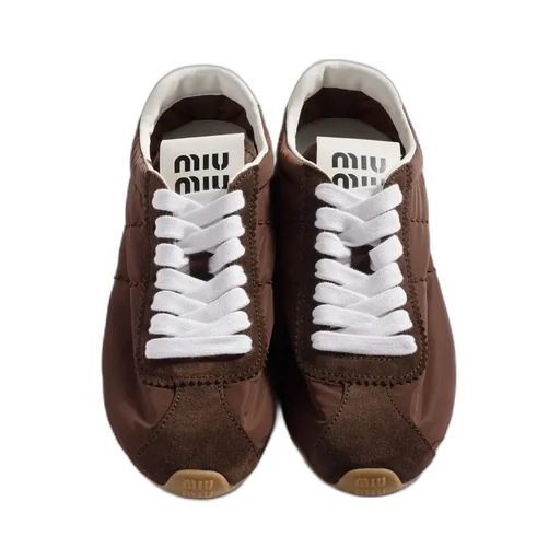 Plume Technical Fabric And Suede Sneakers
