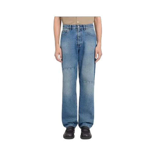 Mm6 Maison Margiela Logo-Patch Straight-Leg Jeans