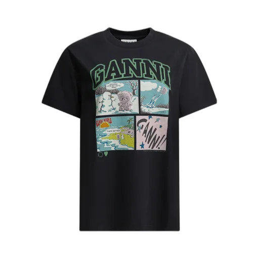 Ganni Bear Comic Teddy Graphic T-Shirt