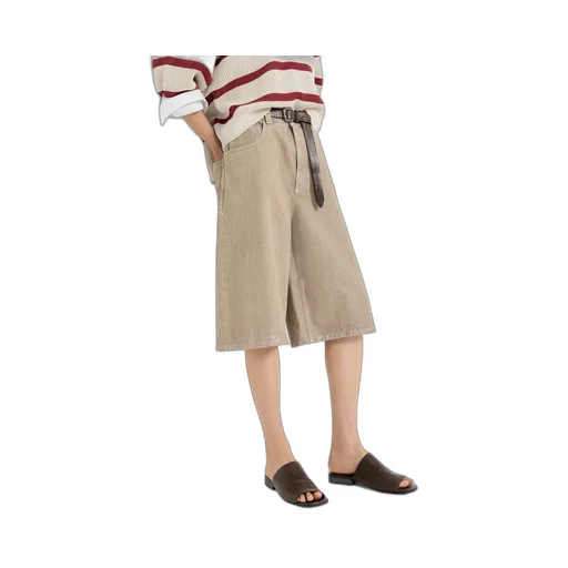 Brunello Cucinelli Lame Denim Bermuda Shorts