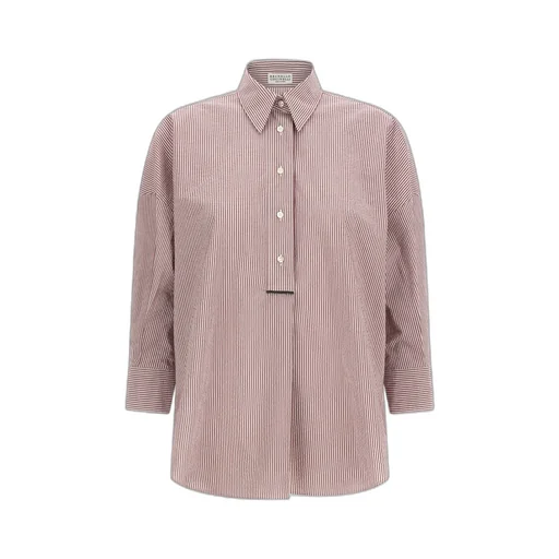Brunello Cucinelli Striped Long-Sleeved Shirt