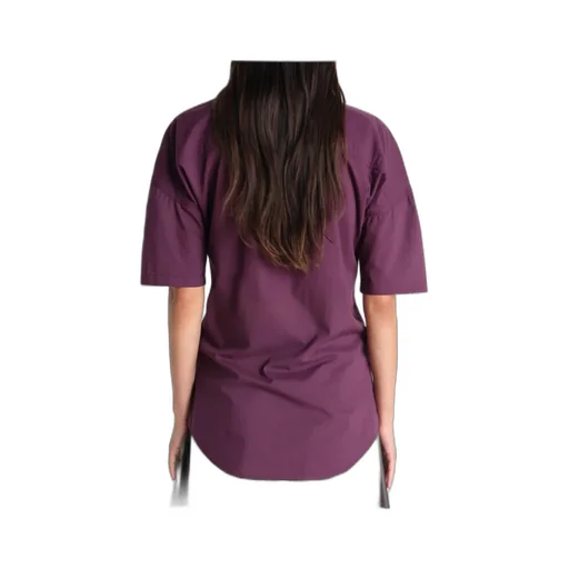 Short Sleeve Shirt With Foulard In Washed Cotton Muslin