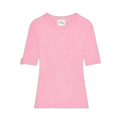 CourrÈGes Buckle Knitted T-Shirt