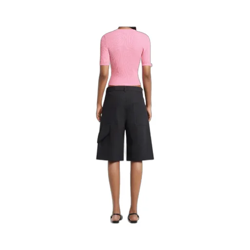 CourrÈGes Buckle Knitted T-Shirt
