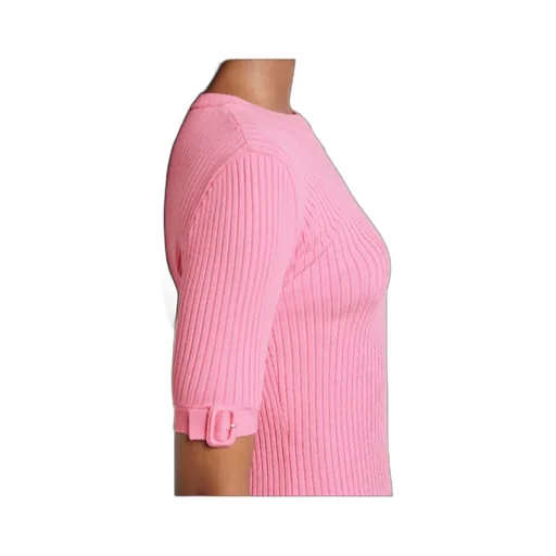 CourrÈGes Buckle Knitted T-Shirt