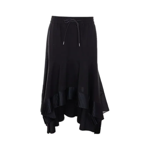 Pleated Drawstring Skirt