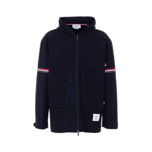 Thom Browne Double Face Tech Twill Oversized Armband Parka