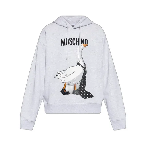 Moschino Log Goose Printed Drawstring Hoodie