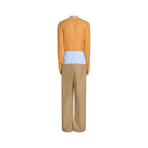 Contrast Waist Pants