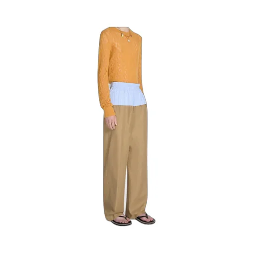 Contrast Waist Pants