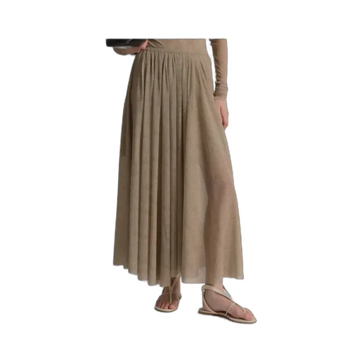 Printed Tulle Pleated Skirt