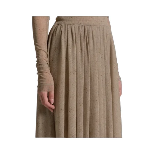 Printed Tulle Pleated Skirt