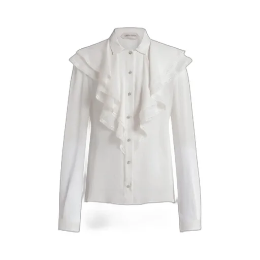 Silk Creponne Ruffle Blouse