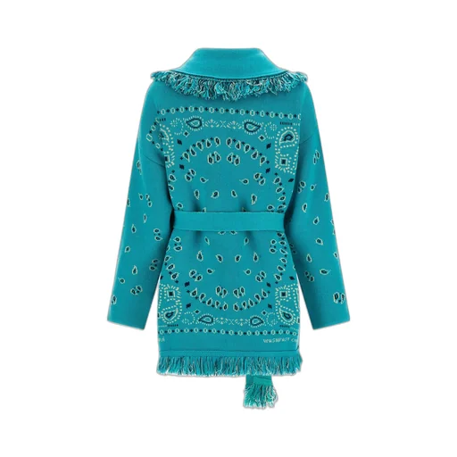 Alanui Fringed Bandana Cardigan