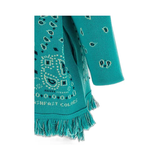 Alanui Fringed Bandana Cardigan