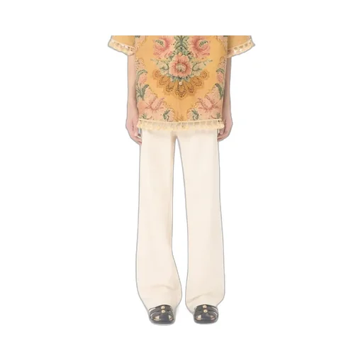 Valentino Logo Plaque Straight Leg Jeans