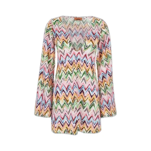 Missoni Long Sleeve All Over Zigzag Dress