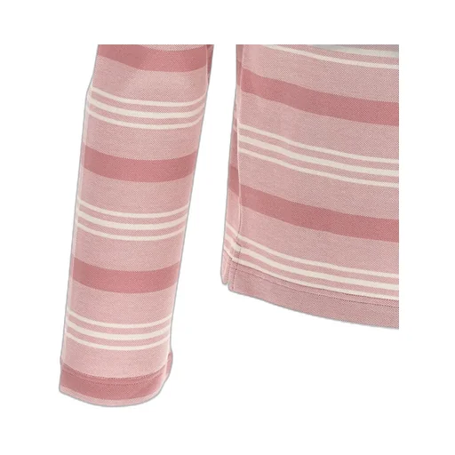 Striped Long-Sleeved Polo Shirt