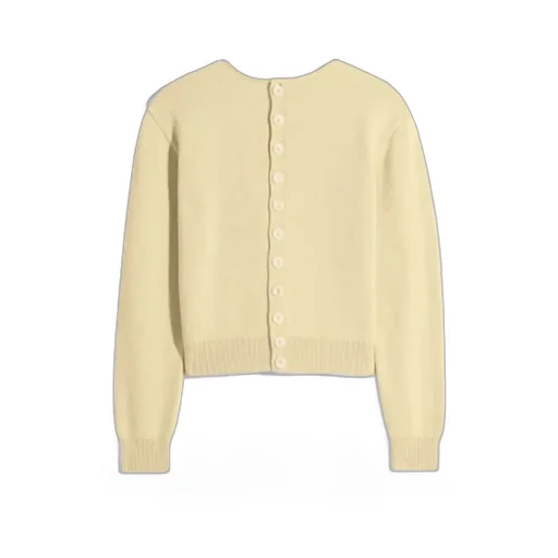 Reversible Buttoned Sweater In Cashmere Wool