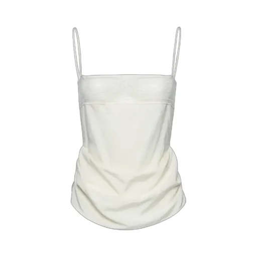 Magda Butrym Draped Lace-Trim Top