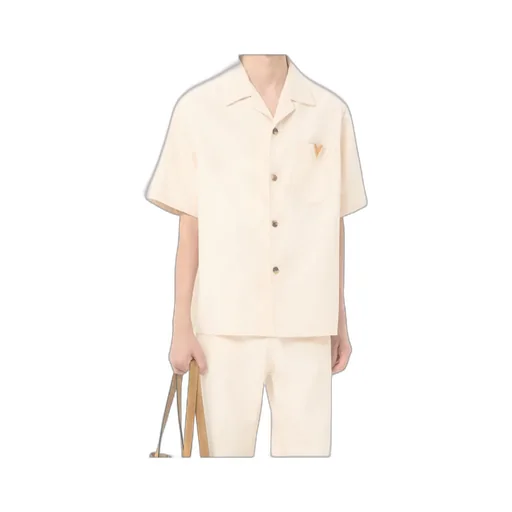 Valentino Denim Bowling Shirt With Vgold