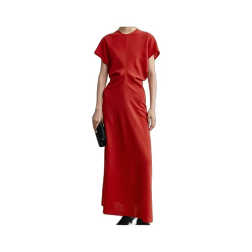 TotÊMe Slouched-Waist Crewneck Dress