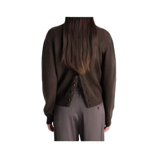 Reversible Buttoned Sweater In Cashmere Wool