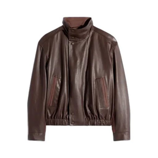 Soft Leather Blouson In Paper Cow Leather