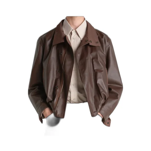 Soft Leather Blouson In Paper Cow Leather
