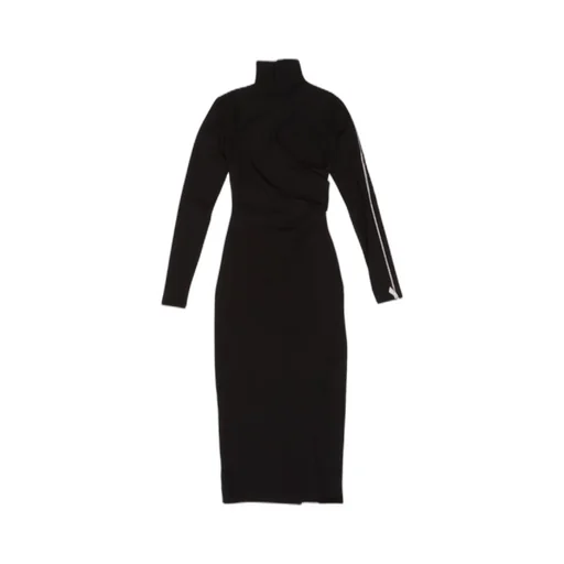 The Attico High Neck Zip Detailed Dress
