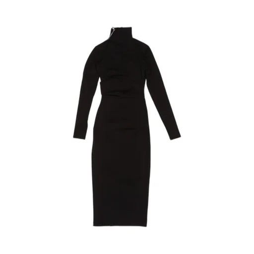 The Attico High Neck Zip Detailed Dress