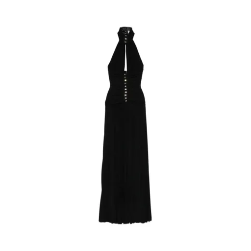 Halterneck Pleated Maxi Dress