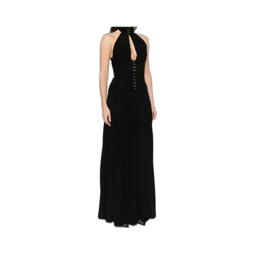 Halterneck Pleated Maxi Dress