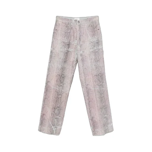 Haikure Winona Snake Print Straight-Leg Jeans