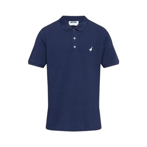 Moschino Goose Embroidered Short Sleeved Polo Shirt