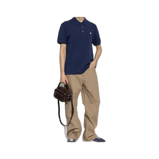 Moschino Goose Embroidered Short Sleeved Polo Shirt