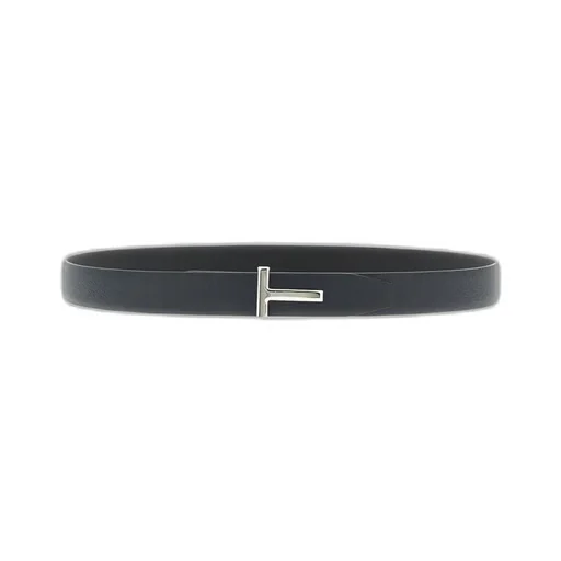 Hammered-Texture Double-Sided Leather Belt