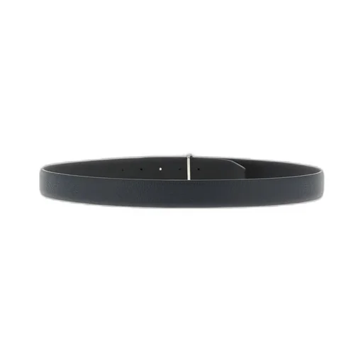 Hammered-Texture Double-Sided Leather Belt