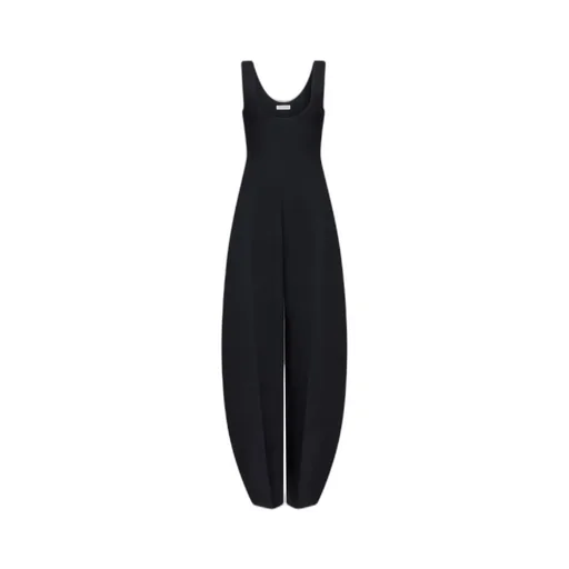 Round Crepe Wool Jumpsuit
