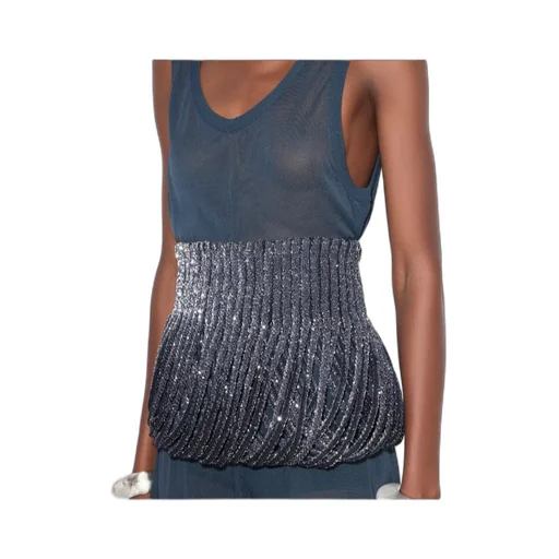 Sequin Knit Belt