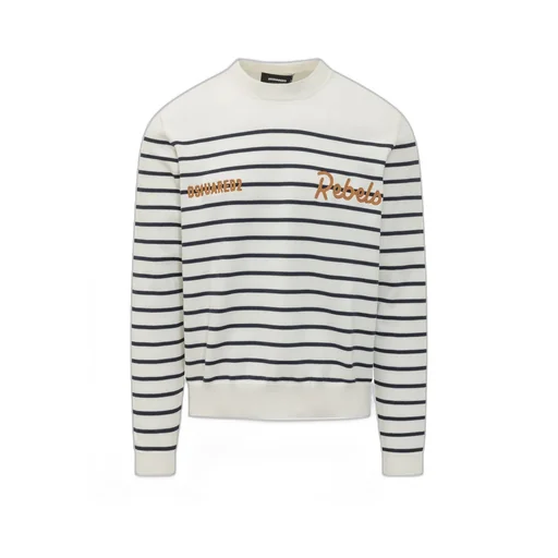 Dsquared2 Logo Detailed Striped Jumper