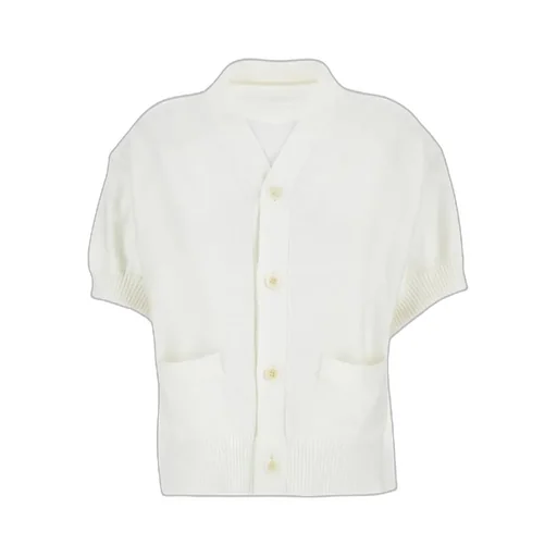 Sacai Short-Sleeved V-Neck Cardigan