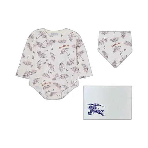 Body And Bib With Check Pattern Set