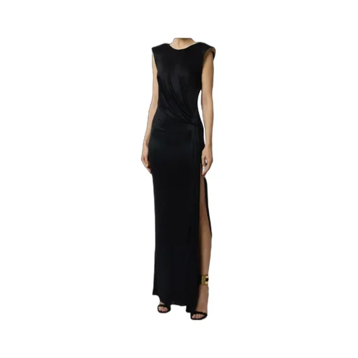 Draped-Detail Maxi Dress