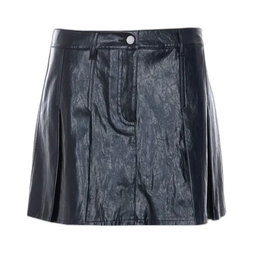 Michael Michael Kors Pleated Patent Mini Skirt