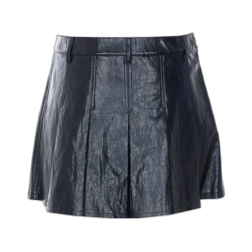 Michael Michael Kors Pleated Patent Mini Skirt