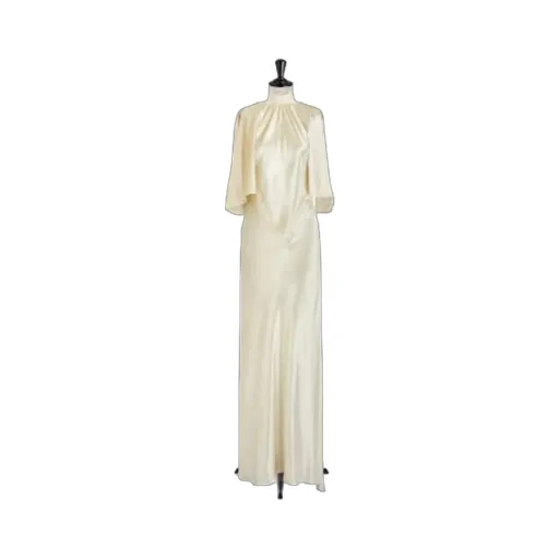 Fluid Silk Velvet Long Dress